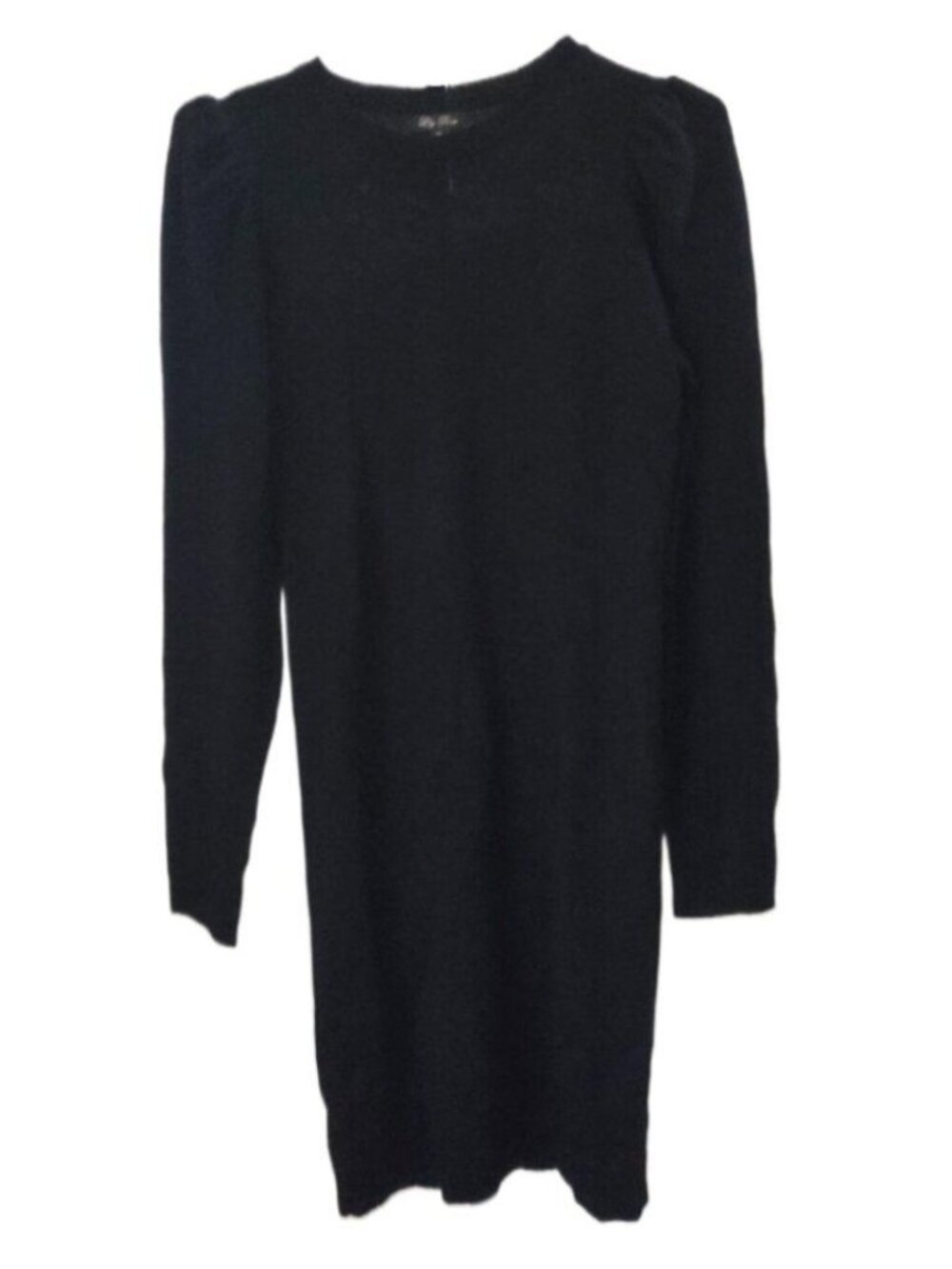 New Lily Rose Long Sleeve Black Lightweight Sweater Dress